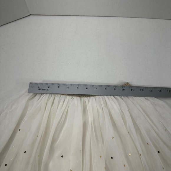 Cat And Jack Girl's Size Medium 7-8 Skirt Lined Lace And Sparkles White Preowned - Picture 6 of 9